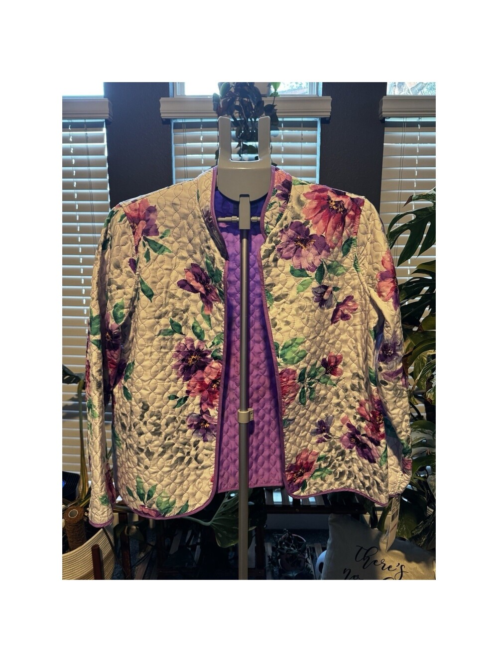 NWT Alfred Dunner Reversible 2015 Always In Style Jacket - Floral Size 10